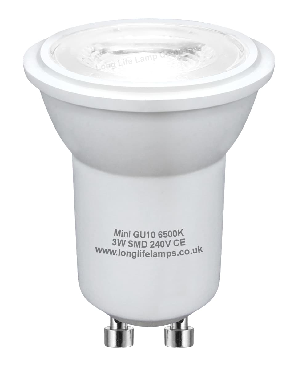 3w LED Small Mini GU10 Spotlight Bulb Cool White MRGU10