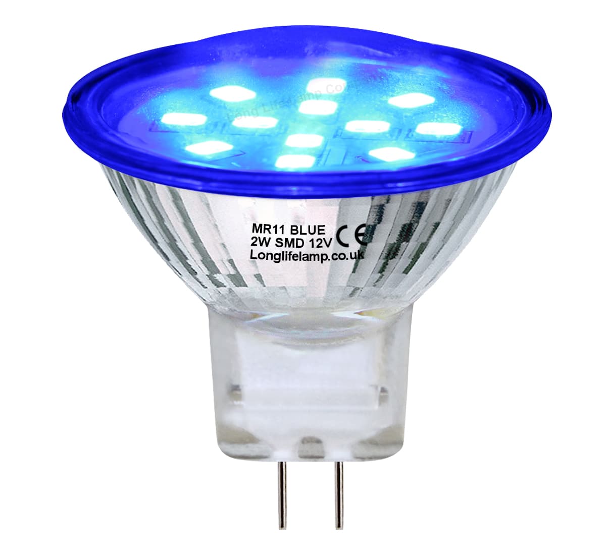 2w LED Blue Light Bulb Spot Lamp MR11