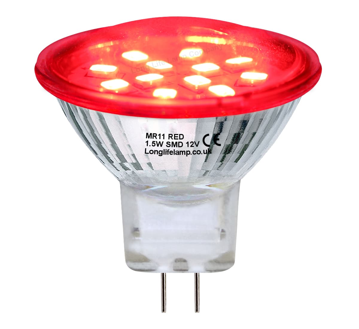 1.5w LED Red Light Bulb Spot Lamp MR11 