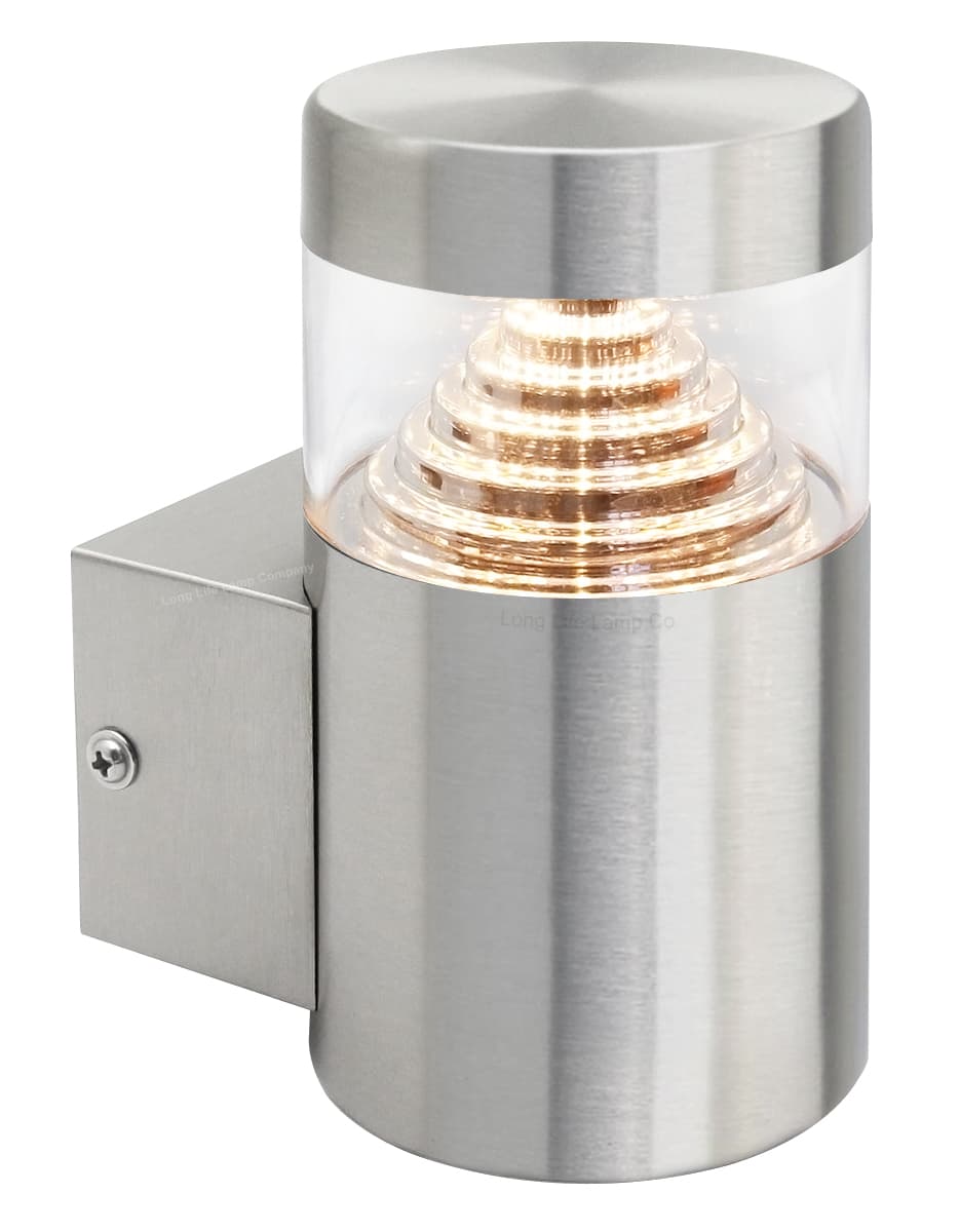 3w Modern LED Outdoor Garden Wall Light Stainless Steel IP44 Warm White ZLC044