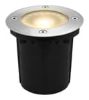 10w Outdoor Ground Walkover Light Round Warm White Brushed Chrome GL01WW