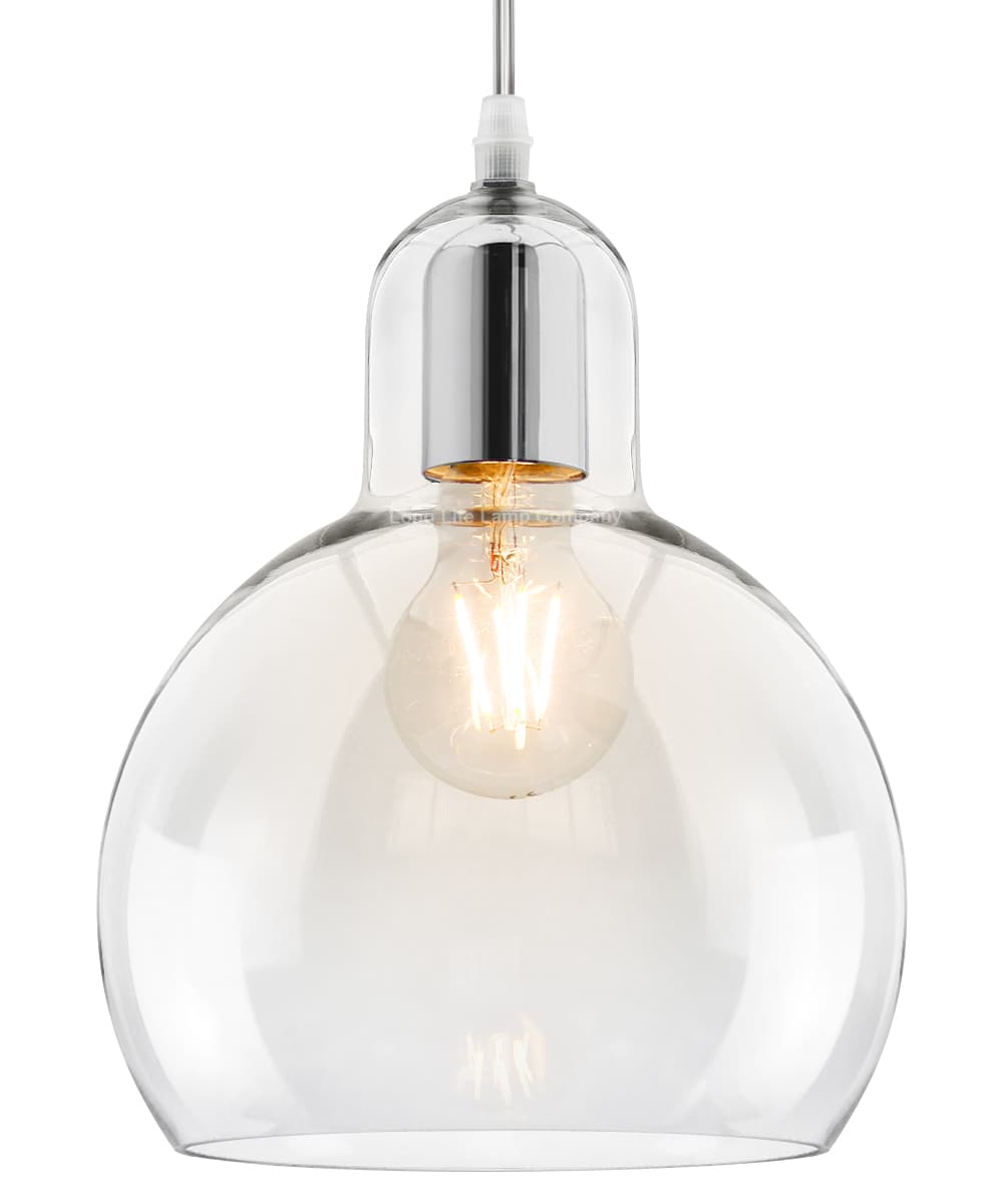Modern Mini Globe Clear Glass Pendant Light M0185