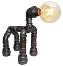 Retro Vintage Robot Pipe Steampunk Industrial Dog Table Lamp M0186P with G95 4W