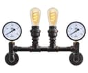 Vintage Industrial Pipe Wall Light with Twin Guage M0188P 