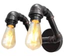 Twin Vintage Industrial Pipe Wall Light M0191P