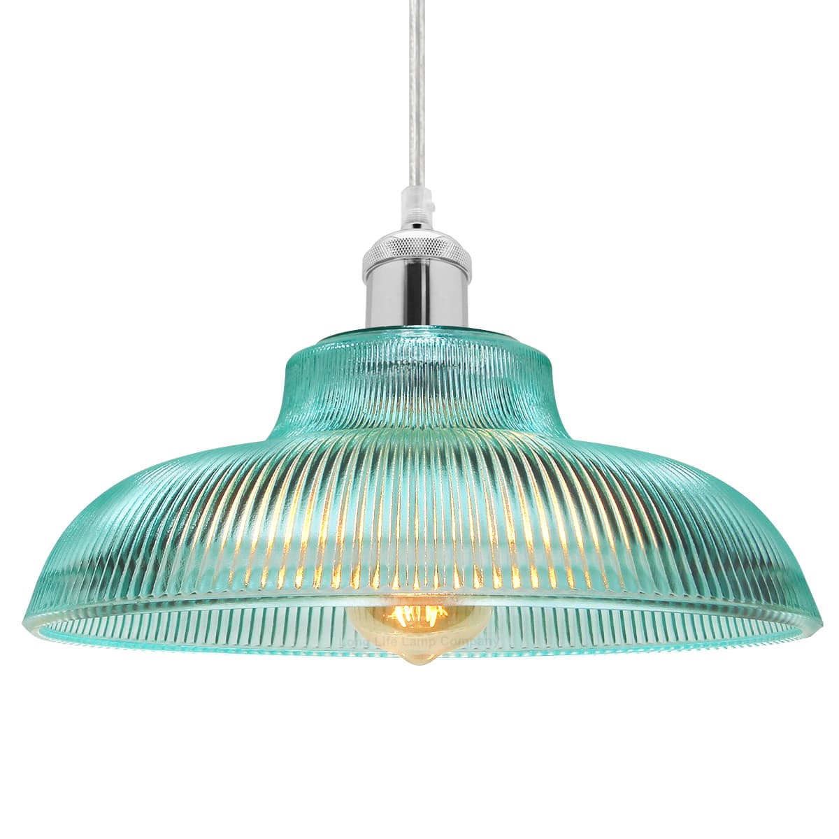 Retro Vintage Blue Glass Ceiling Pendant Light M0216