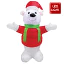 4ft LED Outdoor Inflatable Polar Bear Illuminated Plug In