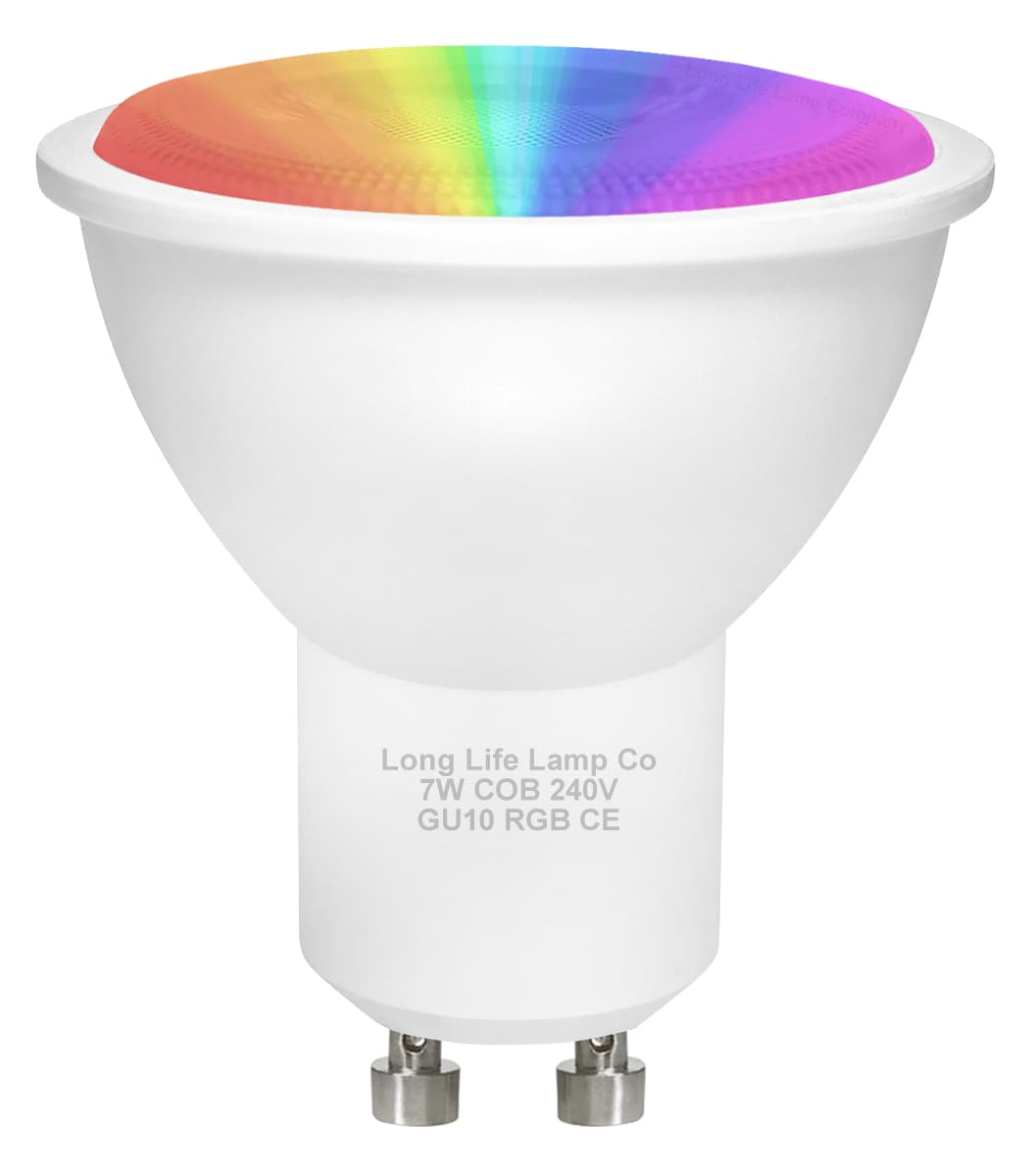 7w LED GU10 Colour Changing Bulbs | Auto Fade COB High Brightness Mood