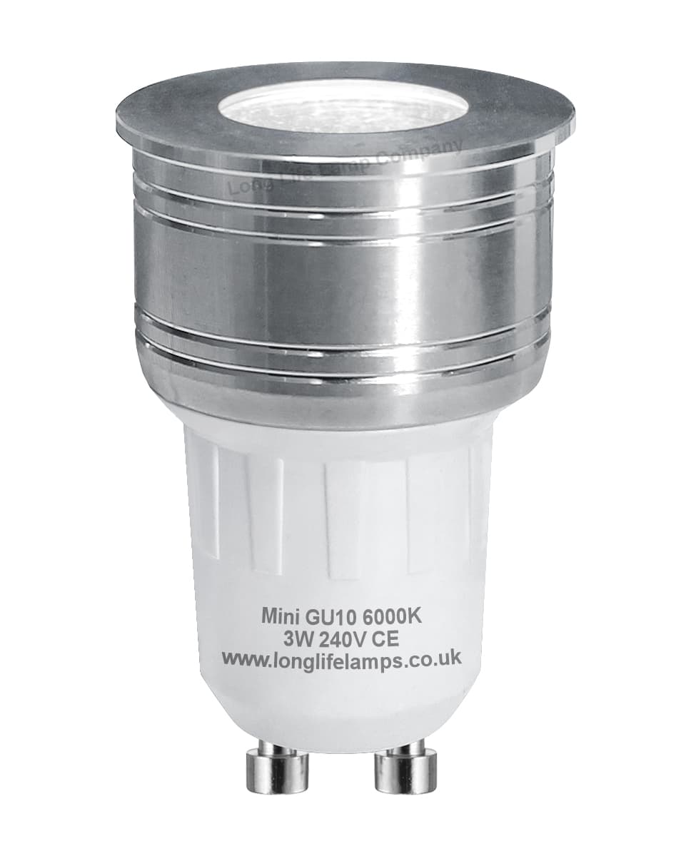 3W Mini GU10 LED High Power Cool White 6000K
