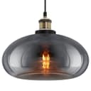 Modern Vintage Smoked Grey Glass Ceiling Pendant Light M0198
