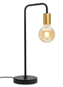 Retro Black Pipe Table Lamp Golden Holder H3009
