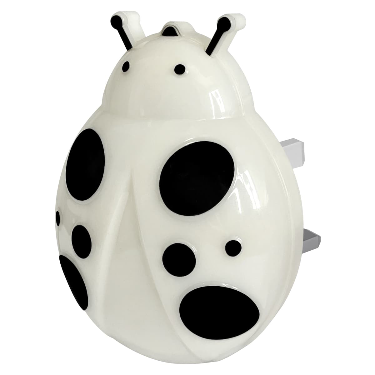 1W LED Night Light with Auto Sensor White Ladybug Plug In Dusk to Dawn A62W