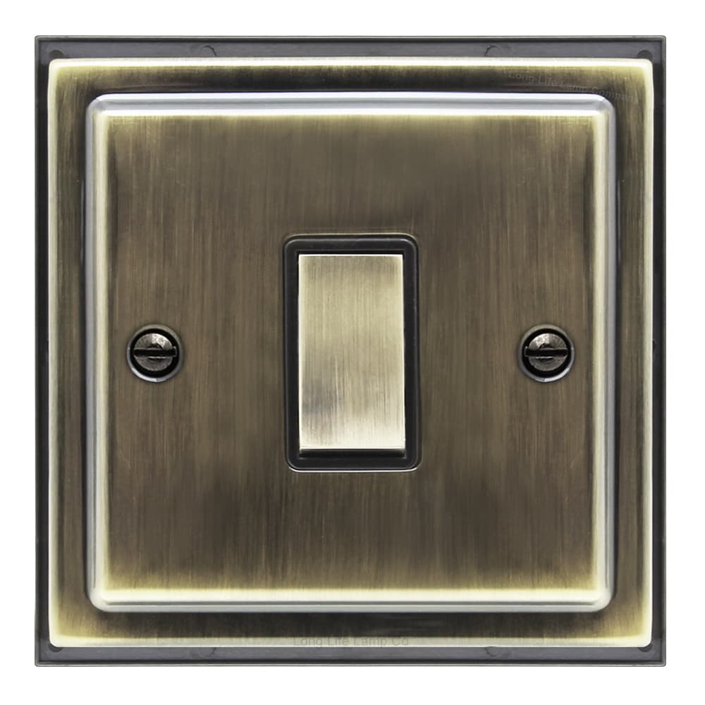 Antique Brass Single Light Switch 10amp 2 Way BE302KME