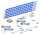 6 x 30cm Plug In LED Blue Under Kitchen Cupboard Cabinet Strip Lights