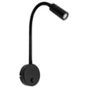 3W LED Adjustable Black Wall Mounted Reading Light with Flexible Arm Warm White 3000K BW03