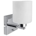 Modern Indoor Chrome Frosted Glass Wall Light with Switch BW16