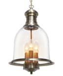 Vintage Glass Pendant Light Brass Hanging Antique Ceiling Chandelier Candle Lantern 