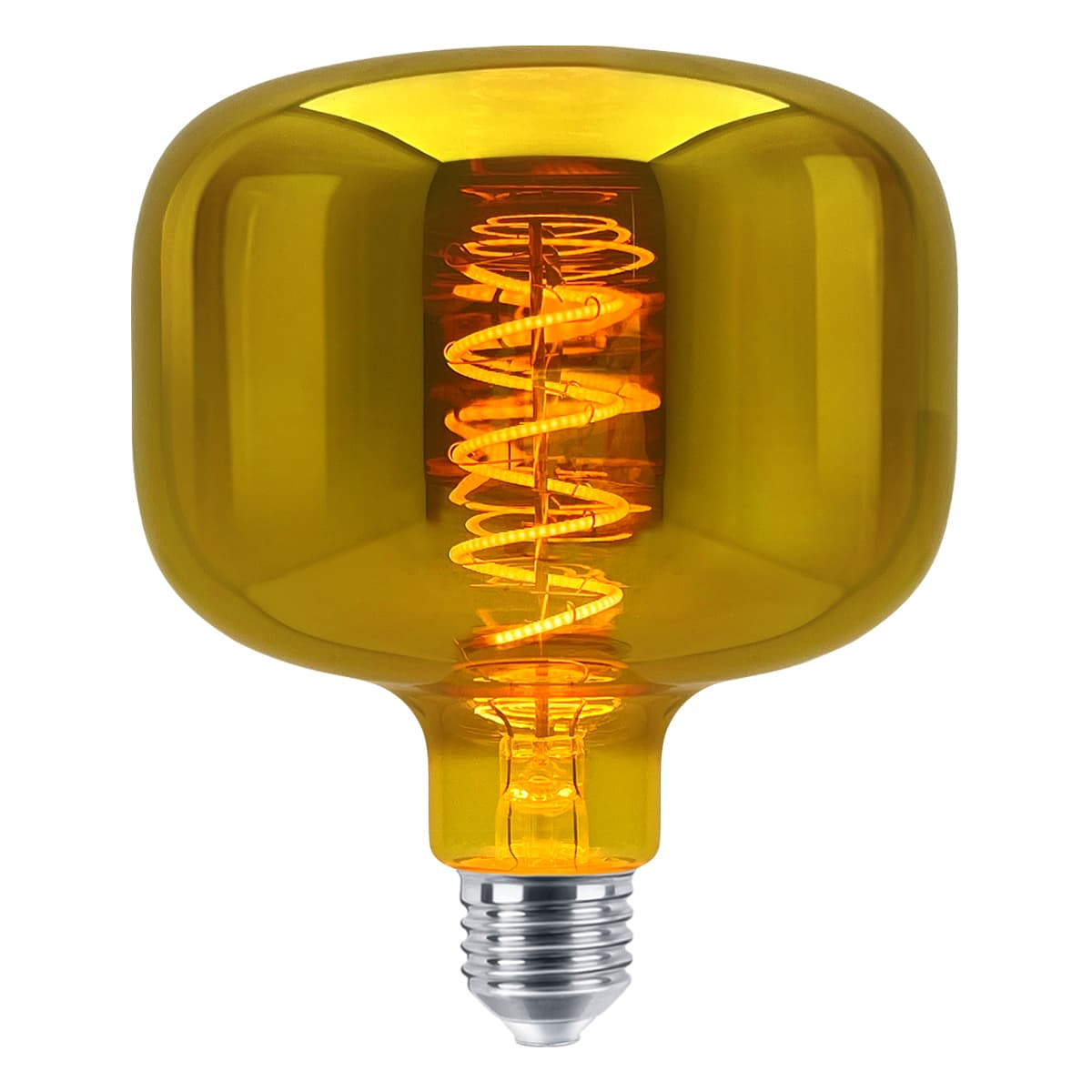 4w Coil LED Filament Light Bulb E27 Gold Mirror Glass Decorative Lamp GOLDCYL
