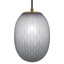 Modern Brass Ceiling Pendant Light Grey Textured Glass Lamp Shade K449