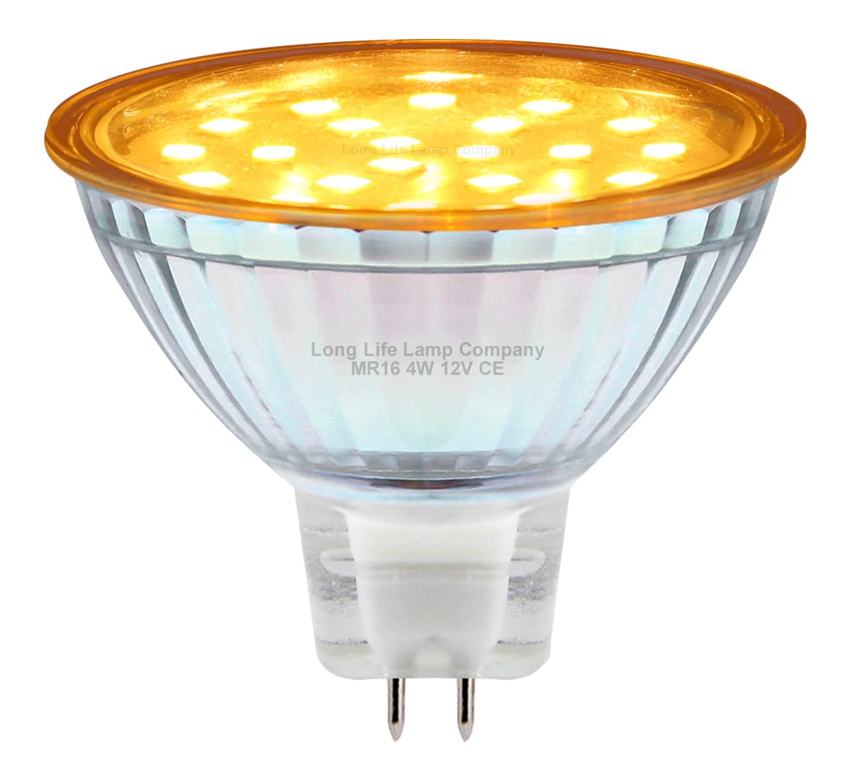 4W MR16 LED Amber Low Voltage Spot Light Bulb 12V