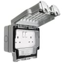 13A 2 Gang Weatherproof Double Outdoor Switched DP Socket IP66 ODS1