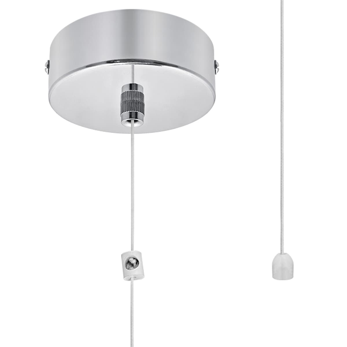 Metal Ceiling Pull Cord Light Switch 1 Way 6A Chrome PU01