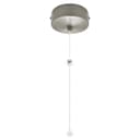 Metal Ceiling Pull Cord Light Switch 1Way 6A Brushed Chrome PU02