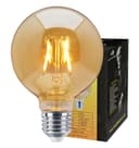 Retro Vintage LED 2w Globe Edison Style Filament Bulb Smoked Gold Glass G95 E27 Edison Screw