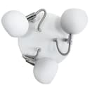 Matt White 3 Way Adjustable Eyeball Ceiling Spotlight GU10