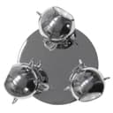 Chrome 3 Way Adjustable Eyeball Ceiling Spotlight GU10 