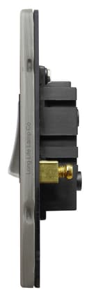 Metal Gloss Brushed Chrome Fan Isolator Switch 10A Screwless Finish N311DME