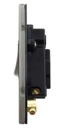 Metal Gloss Brushed Chrome 13A Switched Fused Spur Connection Unit Screwless Plate Finish N422DME