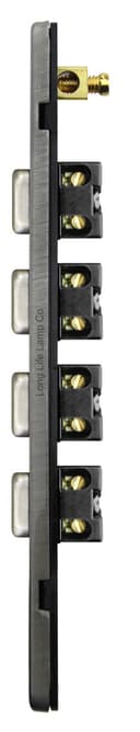 Light Switch 4 Gang 2 Way Gloss Brushed Chrome Wall Switch Screwless Finish N308DME