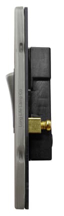 Light Switch 3 Gang 2 Way Gloss Brushed Chrome Wall Switch Screwless Finish N306DME