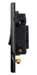 Metal Polish Black Nickel 13A Switched Fused Spur Connection Unit Screwless Plate Finish N422GME