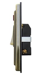 Brush Antique Brass 13amp Switched Fused Spur Connection Unit Neon Indicator BE419KME 