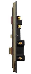 Brush Antique Brass 45A Cooker Control Switch Unit with 13amp Socket Neon Indicators BE331KME 