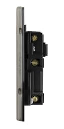Single Wall Socket Switched Gloss Brushed Chrome 1 Gang Screwless 13a Single Pole N405DME