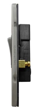 Double Light Switch 2 Gang 2 Way Brush Chrome Gloss