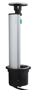 Stainless Steel Top Pop Up Socket With 2 USB Charging Port 3 Plug Sockets