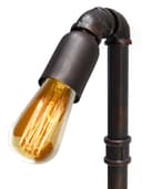 Vintage Industrial Rustic Copper Water Pipe Style Bedside Table Desk Lamp