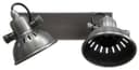 Vintage Twin Wall Light Dark Grey Pewter Finish Adjustable Swivel Spot Wall Light