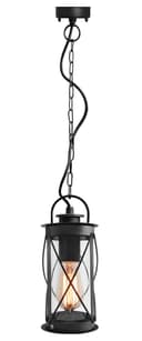 Hanging Lantern Light Black with Chain ZLC013