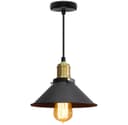 Vintage Black Antique Brass Hanging Ceiling Pendant Shade Light Fitting 