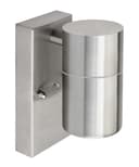 Single Outdoor Wall Light Dusk Till Dawn Sensor Stainless Steel Finish IP65 ZLC088