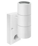 PIR Matt White Up Down Stainless Steel Outdoor Wall Light with Movement Sensor ZLC058DSENW