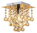 Modern Silver Crystal Droplets Chandelier Ceiling Light Decor Indoor Lamp 