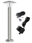 LED Bollard Modern Stainless Steel Garden Lamp Post Cool White Light with 12v Transformer ZLC047CW