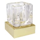 Ambient Glass Ice Cube Touch Dimmable Table Lamp Gold Base with G9 Bulb 