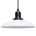 Retro Vintage White Ceiling Light Shade Metal Industrial Hanging Pendant Light Black Fitting 